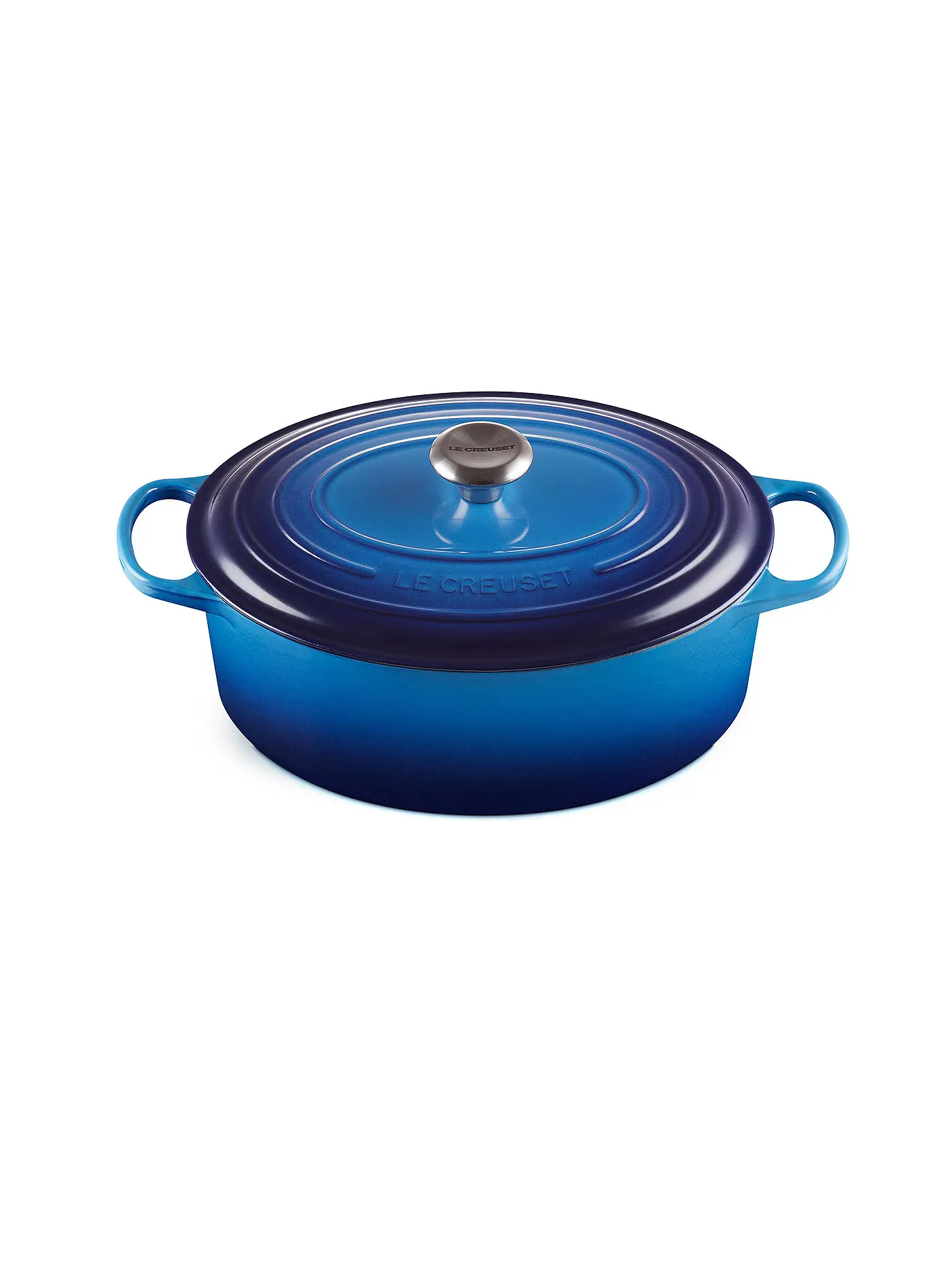 LE CREUSET | Bräter oval SIGNATURE 31cm 6,3l (Schwarz) | blau